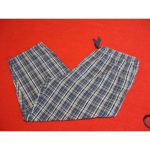 HARBOR BAY MENS BLUE AND WHITE PAJAMA PANTS XLT